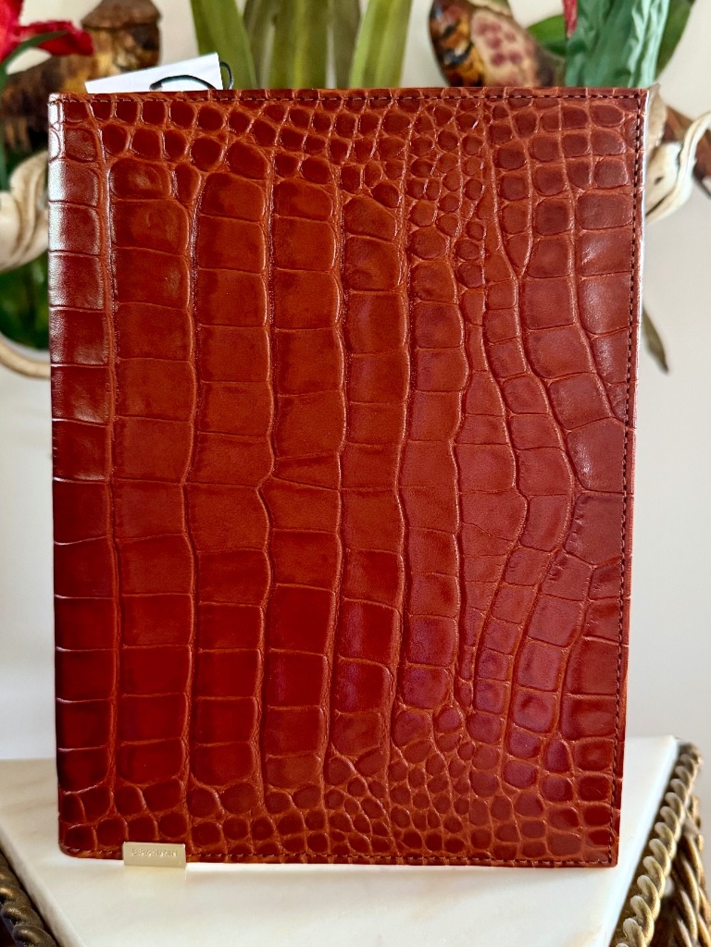 🤩 🤎 NWT Brahmin Sample Chestnut Baypoint Leather Journal Notebook 🤎🤩 - Picture 2 of 9